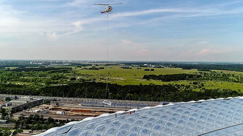 Ein Lamellendach für die Allianz Arena in München