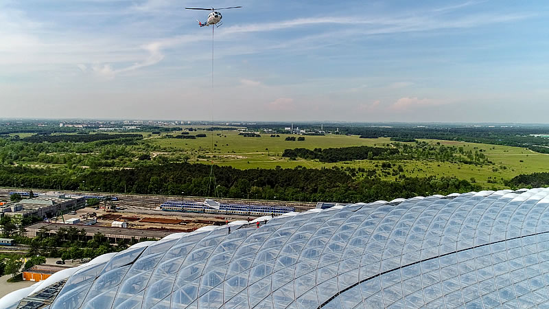 Ein Lamellendach für die Allianz Arena in München